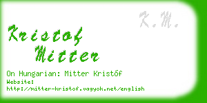 kristof mitter business card