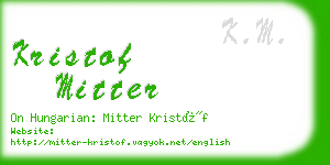 kristof mitter business card
